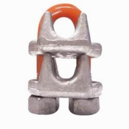 Piggyback UBolt Wedge Socket Clip, 12 In Dia, Steel, 3 Clips, 6 In Rope Turn Back